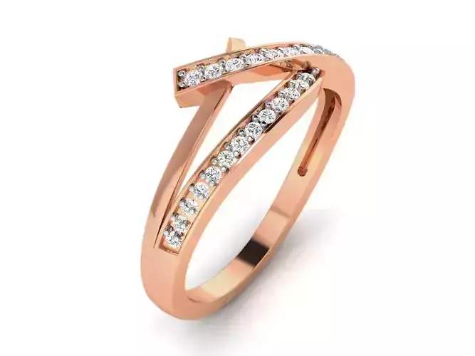 Ultra light wt minimalist Women Ring 3dm renders detail