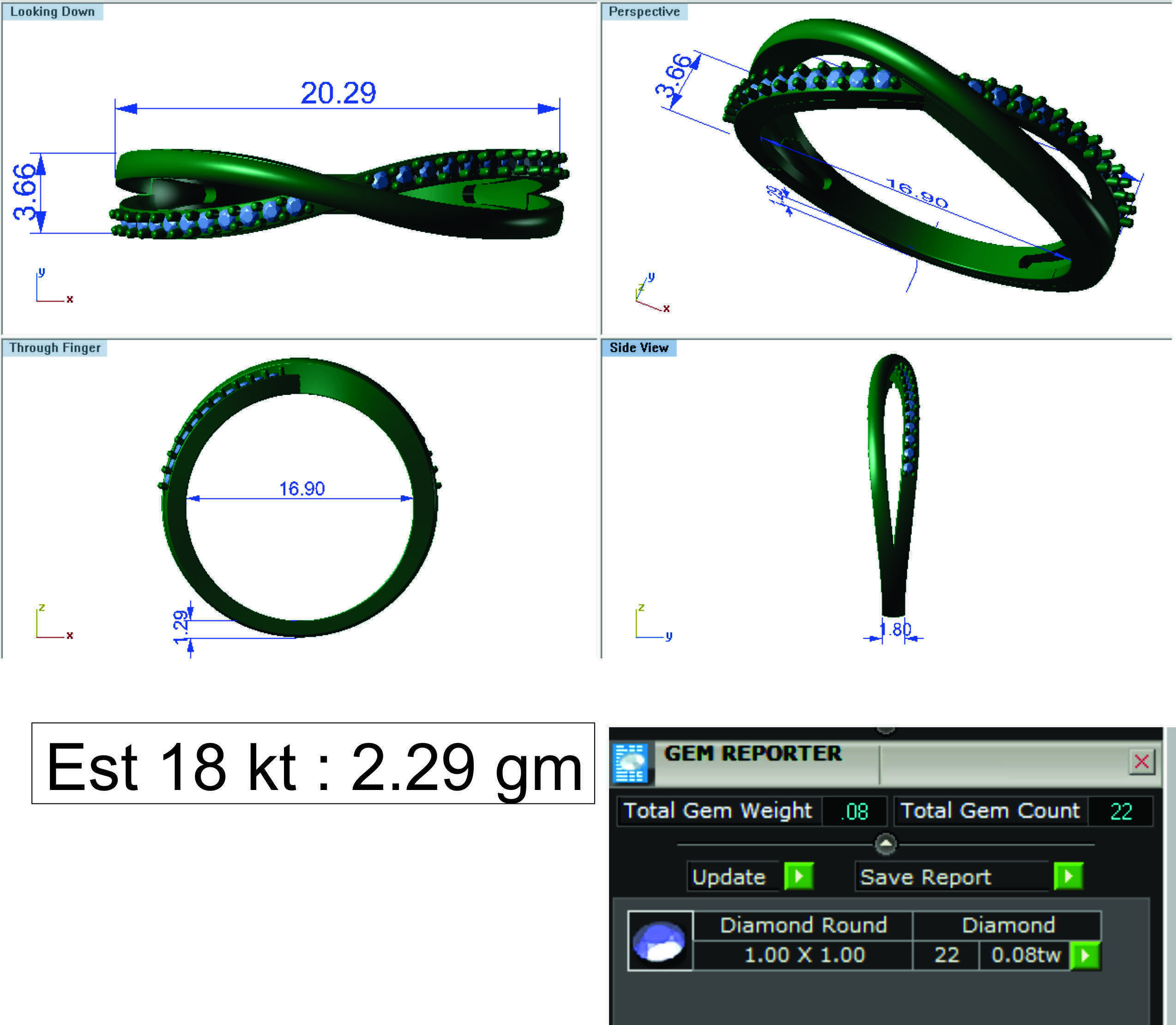 Ultra light wt minimalist Women Ring 3dm renders detail 3D print model_4