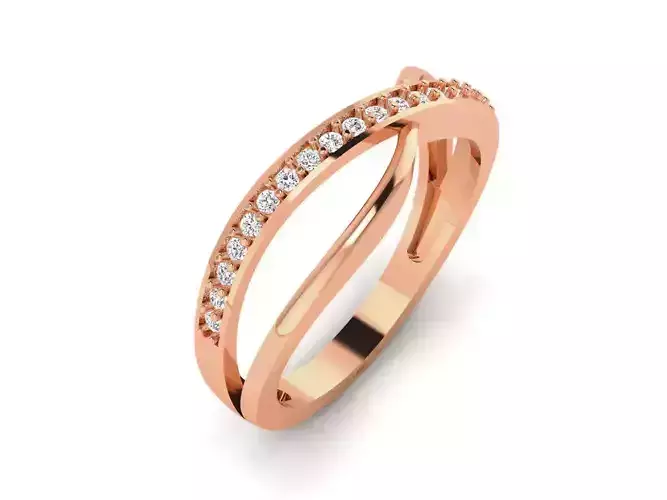 Ultra light wt minimalist Women Ring 3dm renders detail