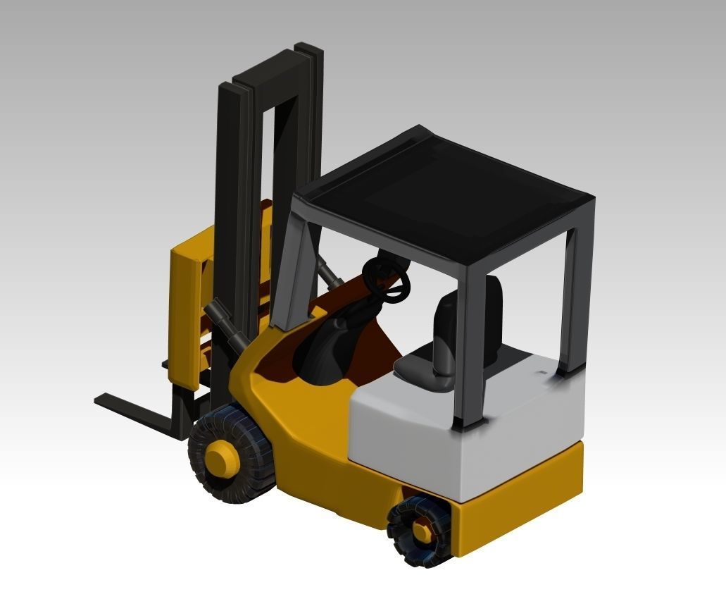 Forklift Model truck 3D model_2