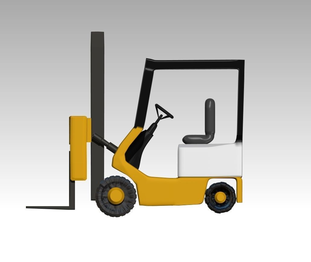 Forklift Model truck 3D model_1