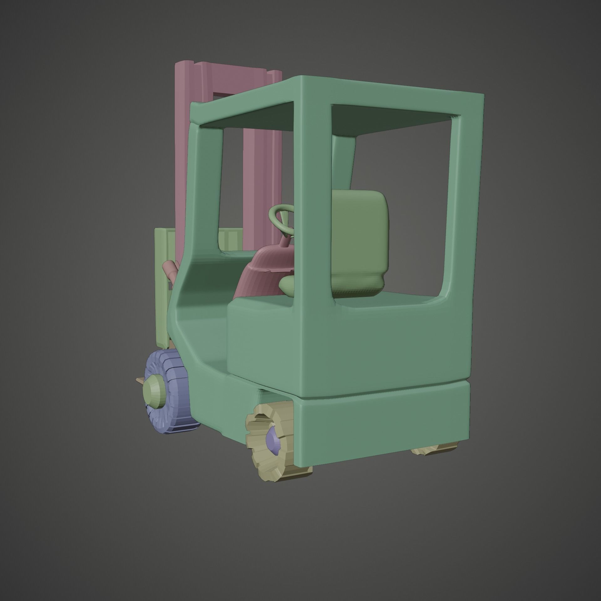 Forklift Model truck 3D model_9