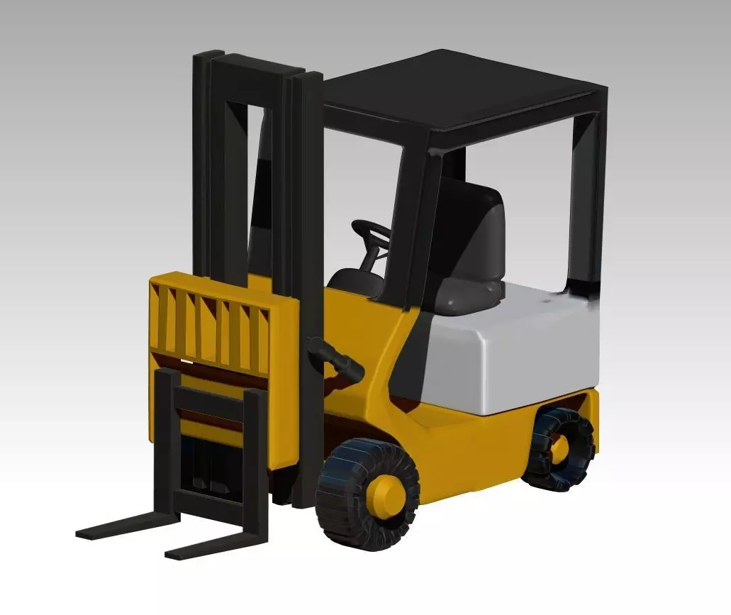 Forklift Model truck 3D model_0