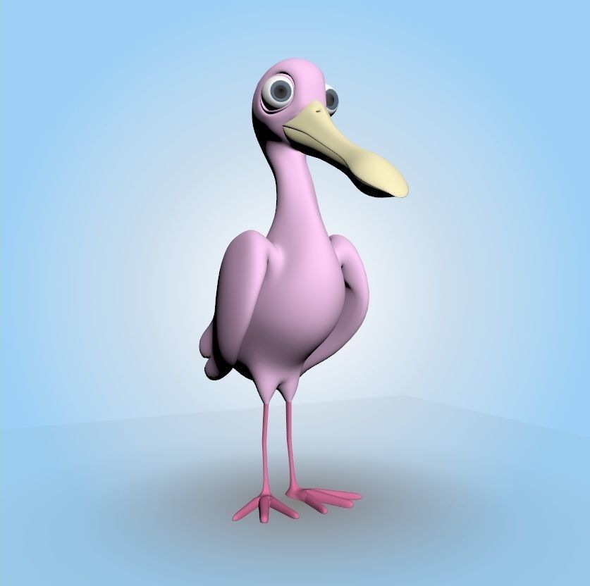 Roseate Spoonbill Bird 3D model_5