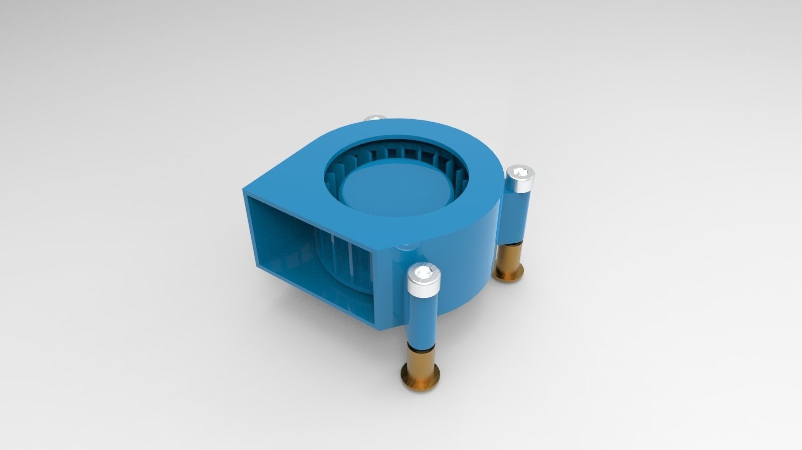 Electronic blower fan 3D model_5