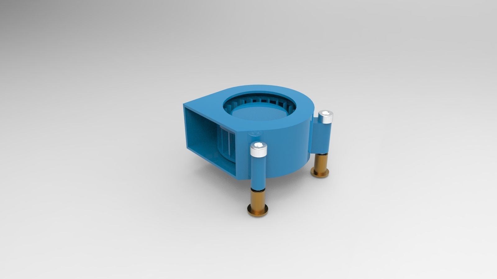 Electronic blower fan 3D model_1