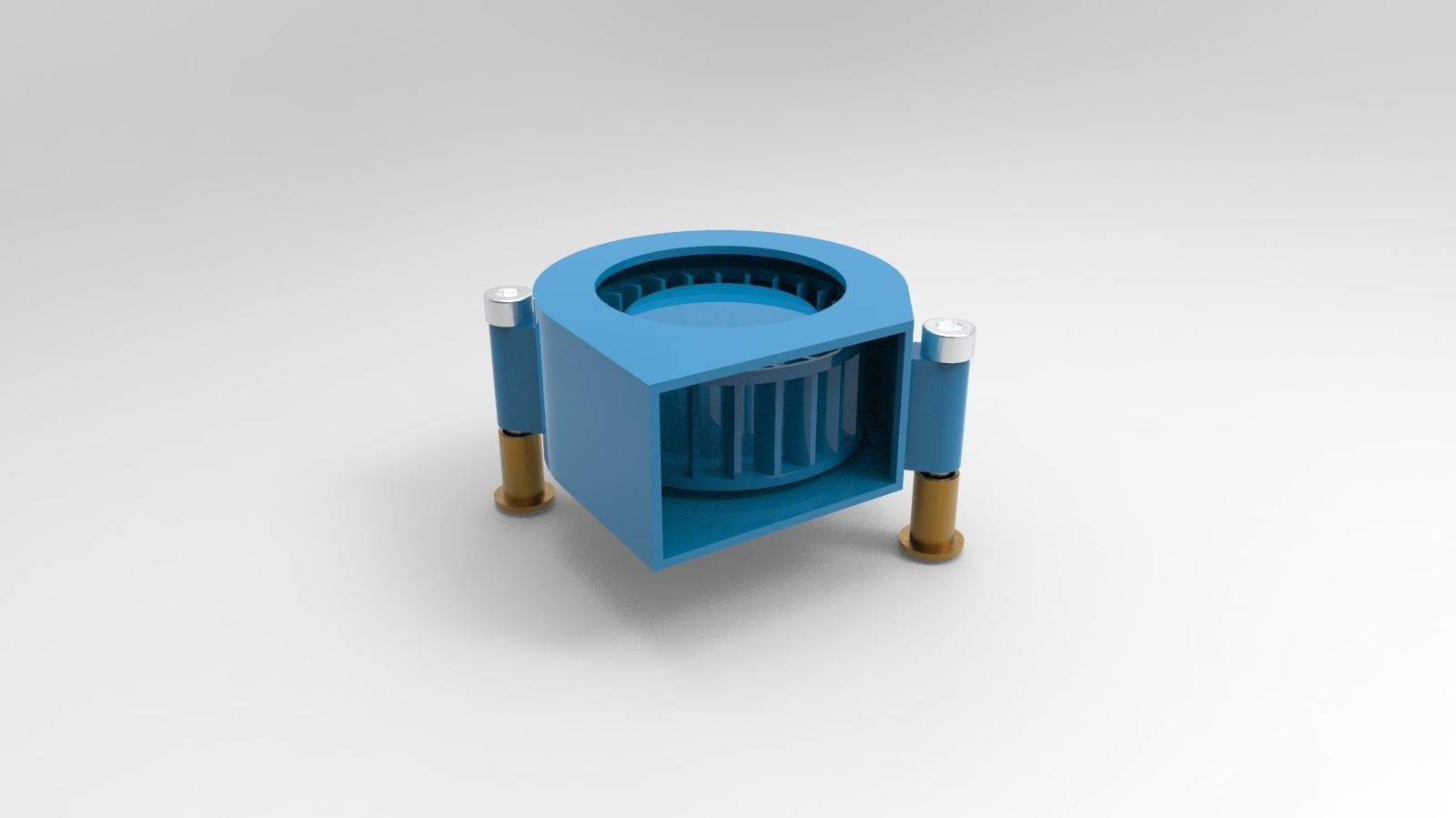 Electronic blower fan 3D model_4