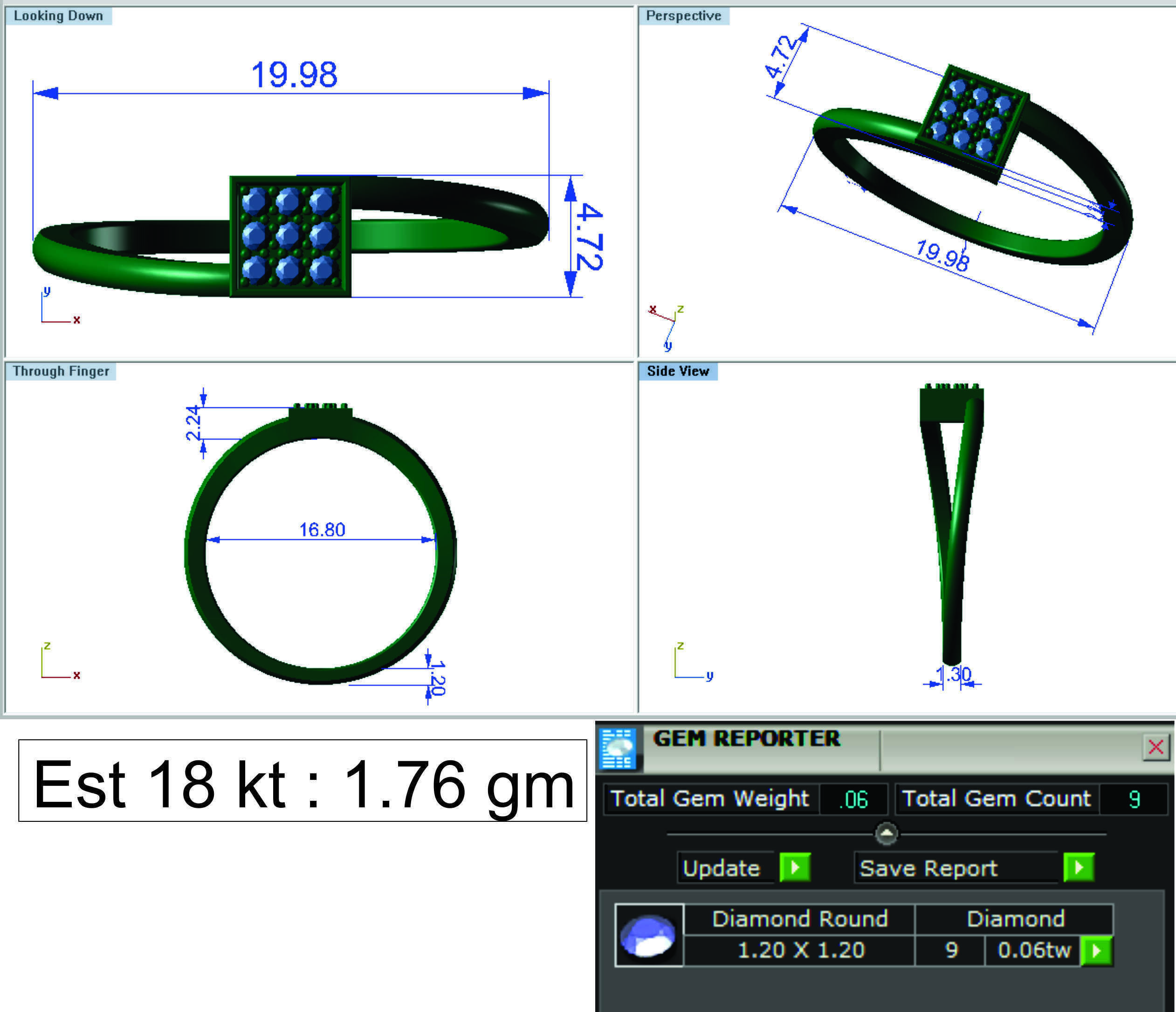 Ultra light wt minimalist Women Ring 3dm renders detail 3D print model_4