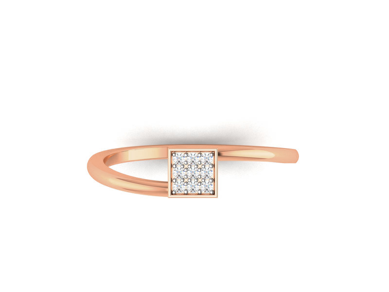 Ultra light wt minimalist Women Ring 3dm renders detail 3D print model_3