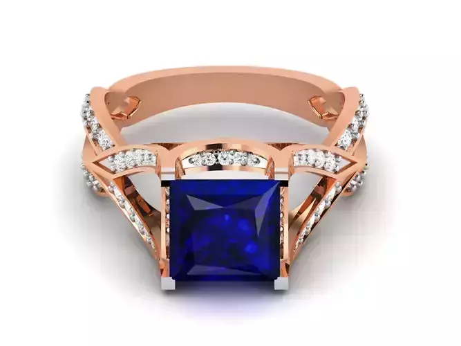 High End Cocktail Ring 3dm renders details