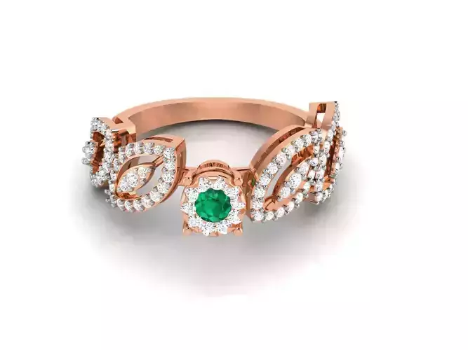 High End Cocktail Ring 3dm renders details