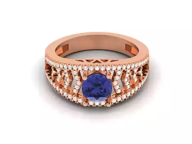 High End Cocktail Ring 3dm renders details