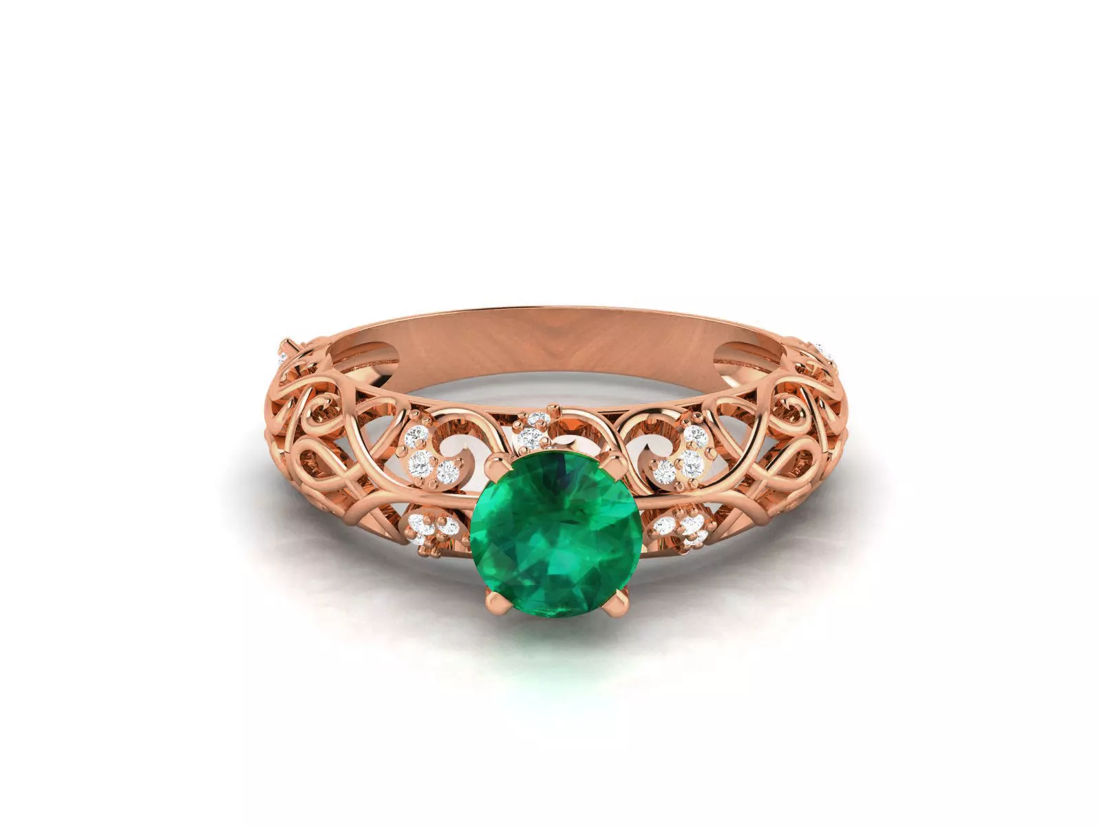 High End Cocktail Ring 3dm renders details 3D print model