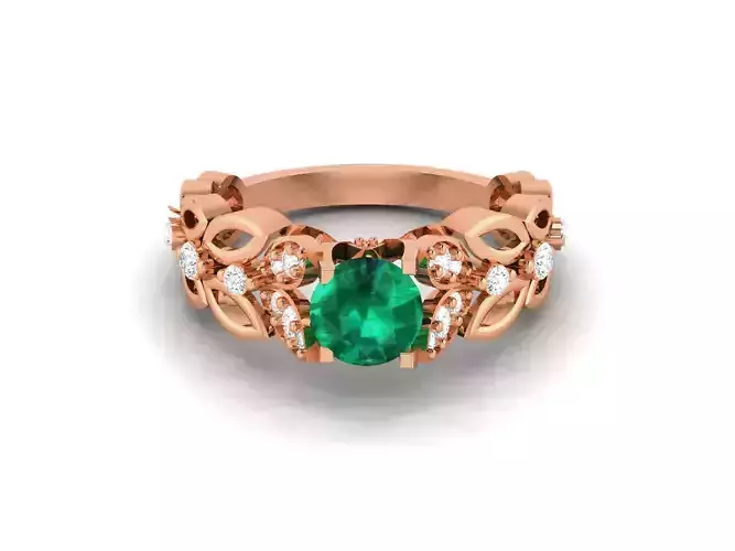 High End Cocktail Ring 3dm renders details