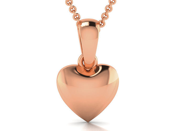 Light wt Heart Love Charms Pendant 3dm render Detail  3D print model