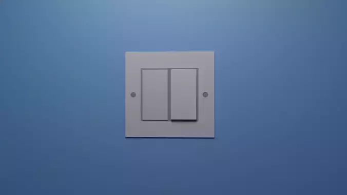 Electric Switch Board two way Swtiches with internal parts Free 3D model