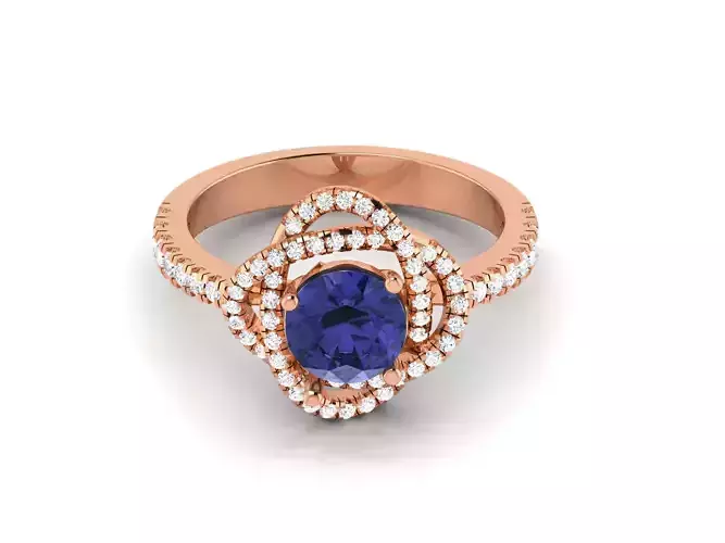 High End Cocktail Ring 3dm renders details