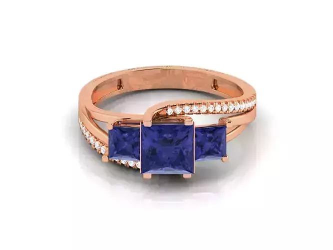 High End Cocktail Ring 3dm renders details