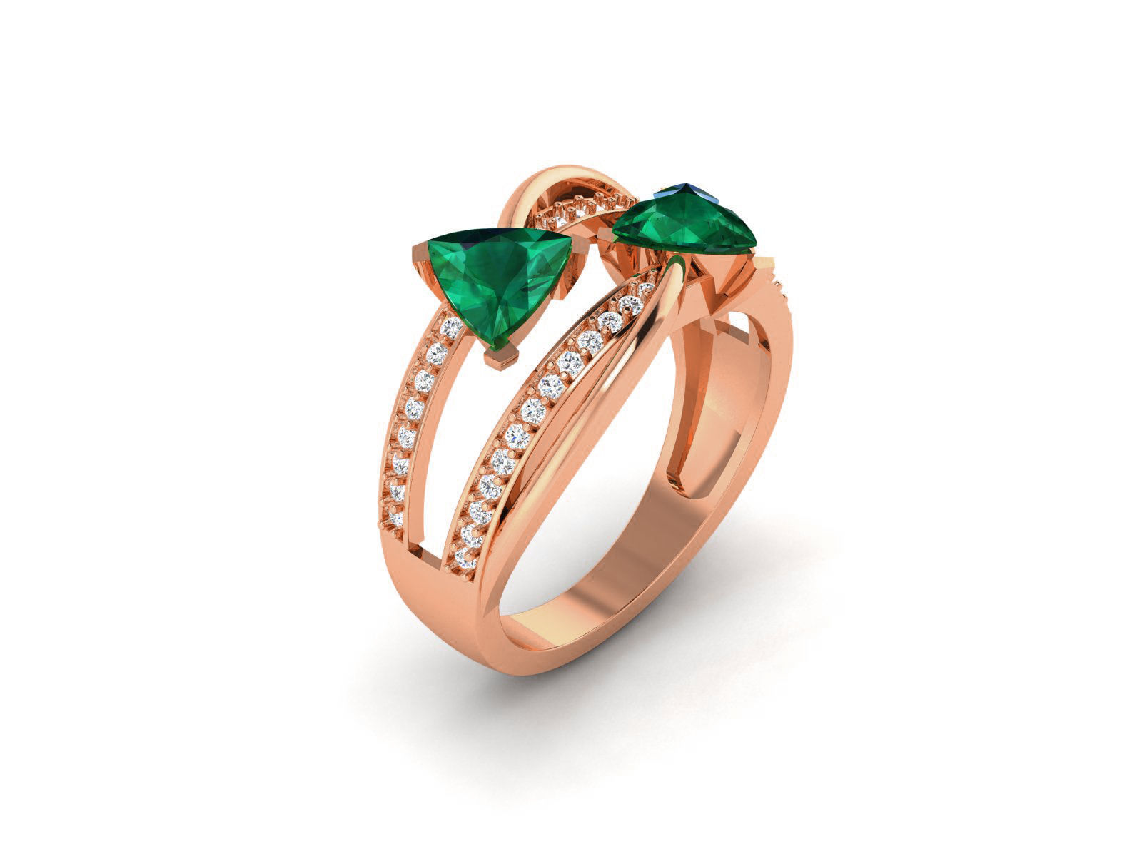 High End Cocktail Ring 3dm renders details 3D print model_1