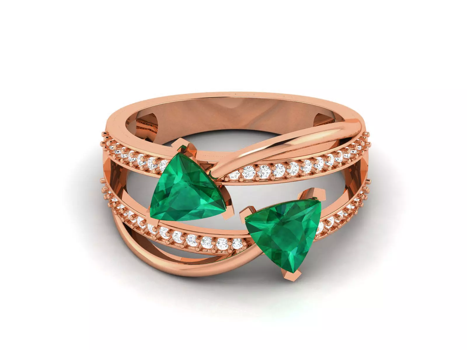 High End Cocktail Ring 3dm renders details 3D print model_0