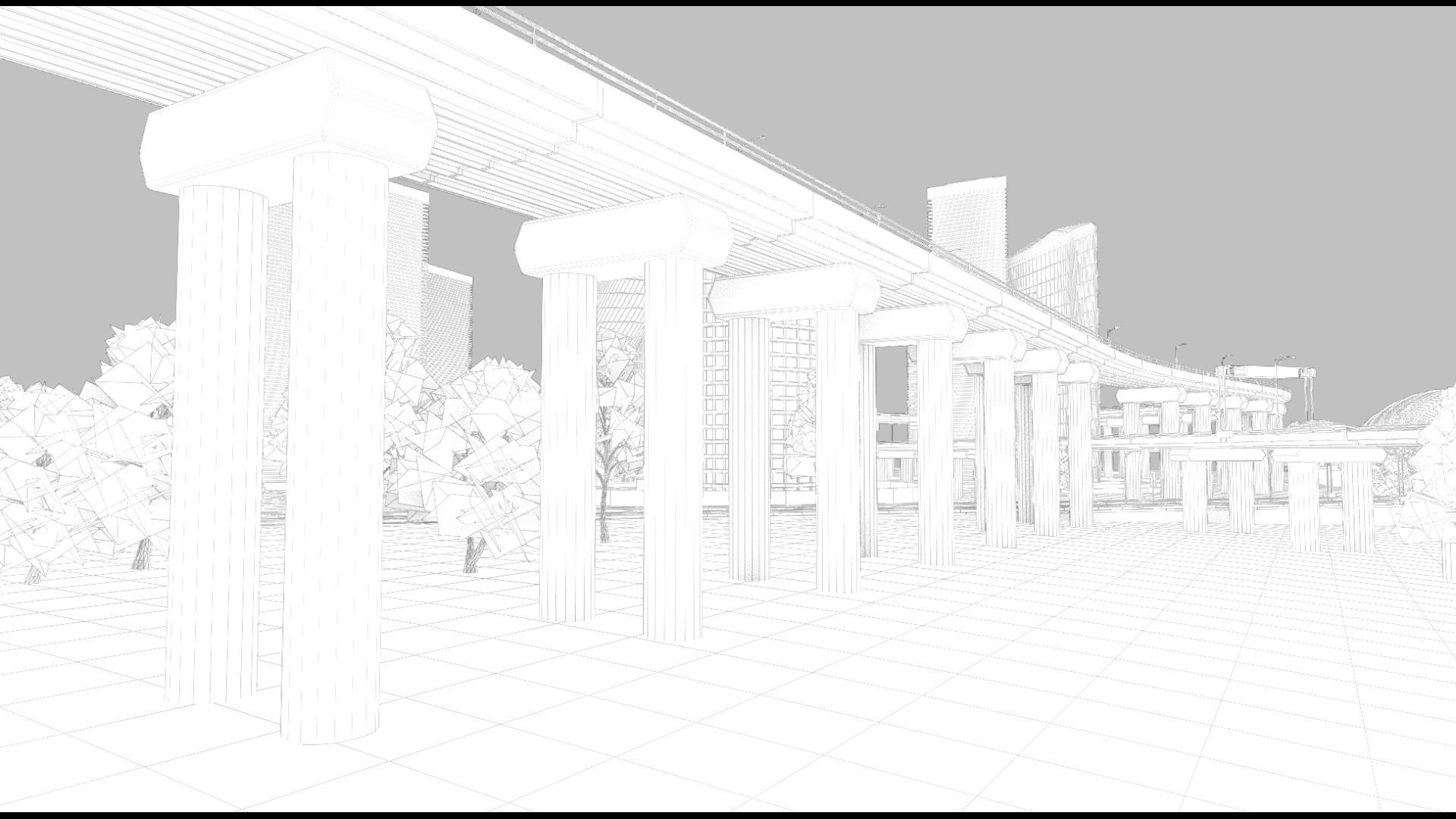 Freeway Highway in Bridge City 3D model_20