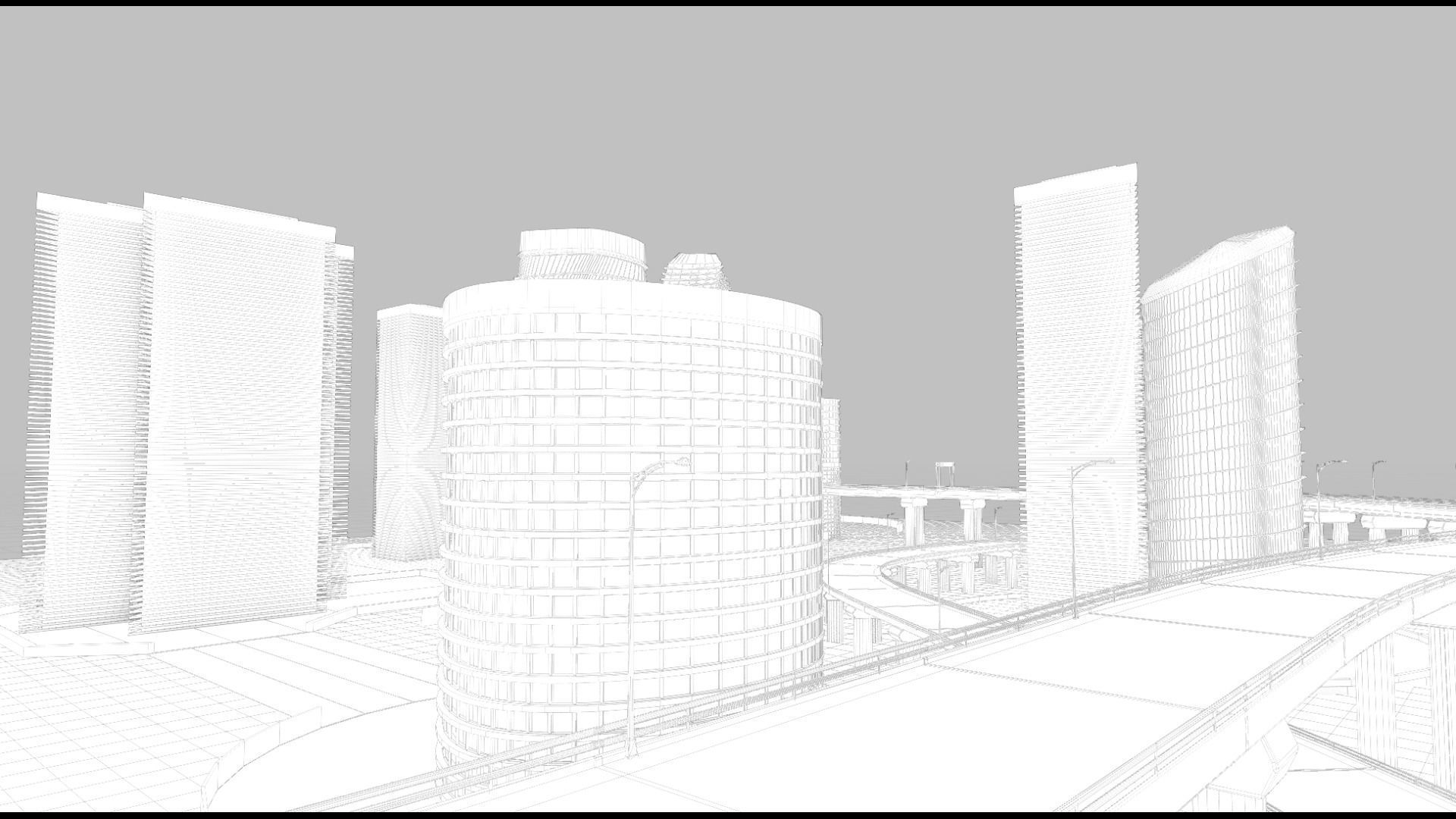 Freeway Highway in Bridge City 3D model_13