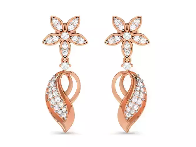 Women earrings 3dm render detail