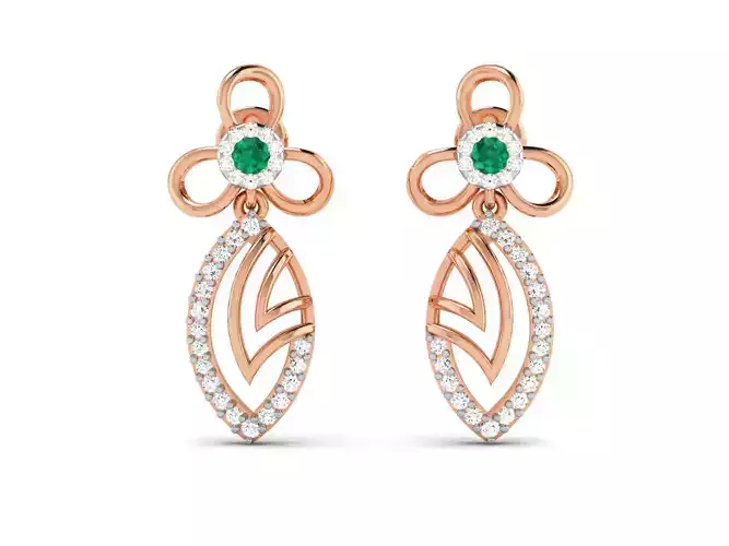 Women earrings 3dm render detail