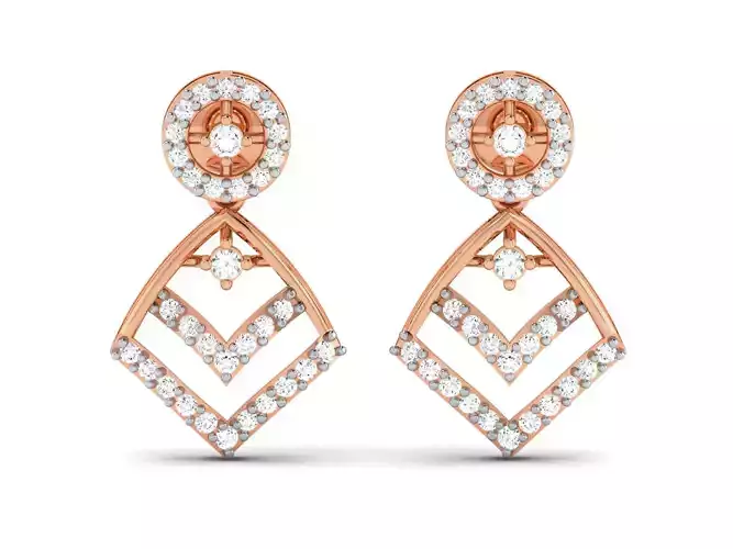 Women earrings 3dm render detail