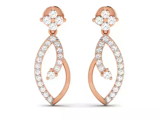 Women earrings 3dm render detail