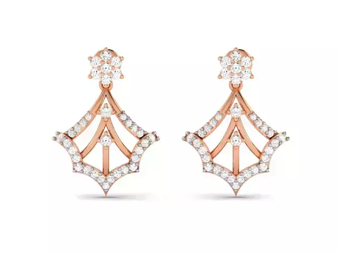 Women earrings 3dm render detail