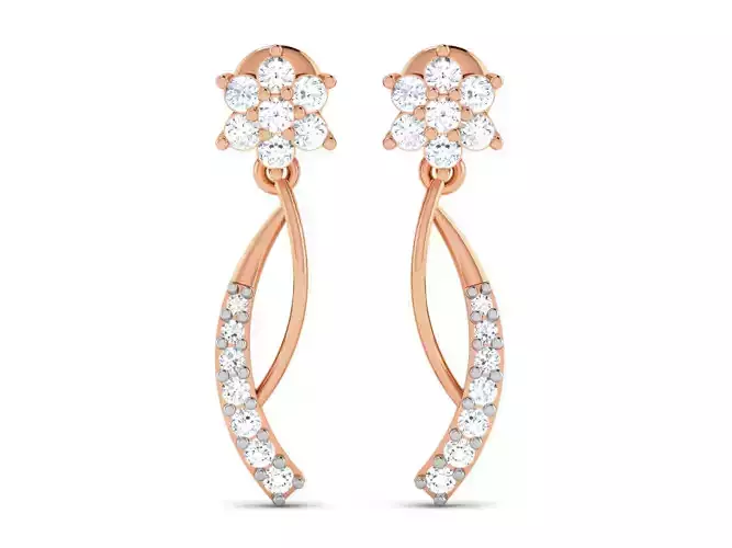 Women earrings 3dm render detail