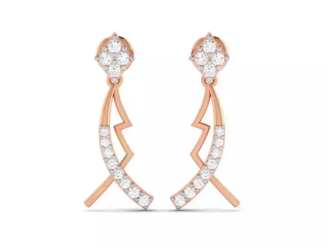 Women earrings 3dm render detail