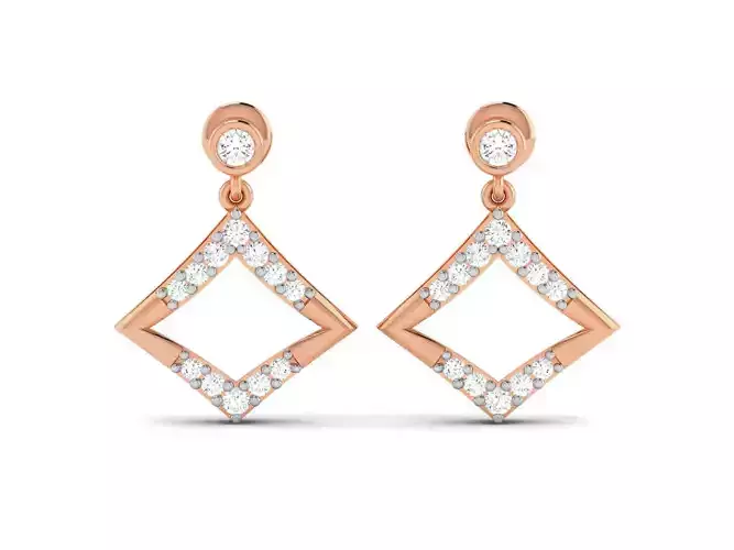 Women earrings 3dm render detail