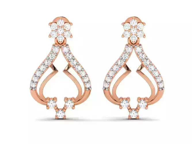 Women earrings 3dm render detail 3D print model