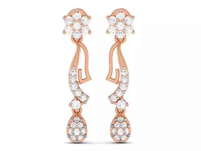 Women earrings 3dm render detail 3D print model