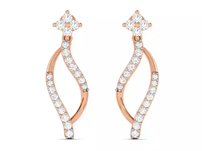 Women earrings 3dm render detail 3D print model