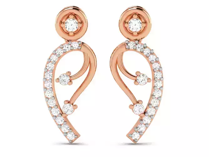 Women earrings 3dm render detail 3D print model