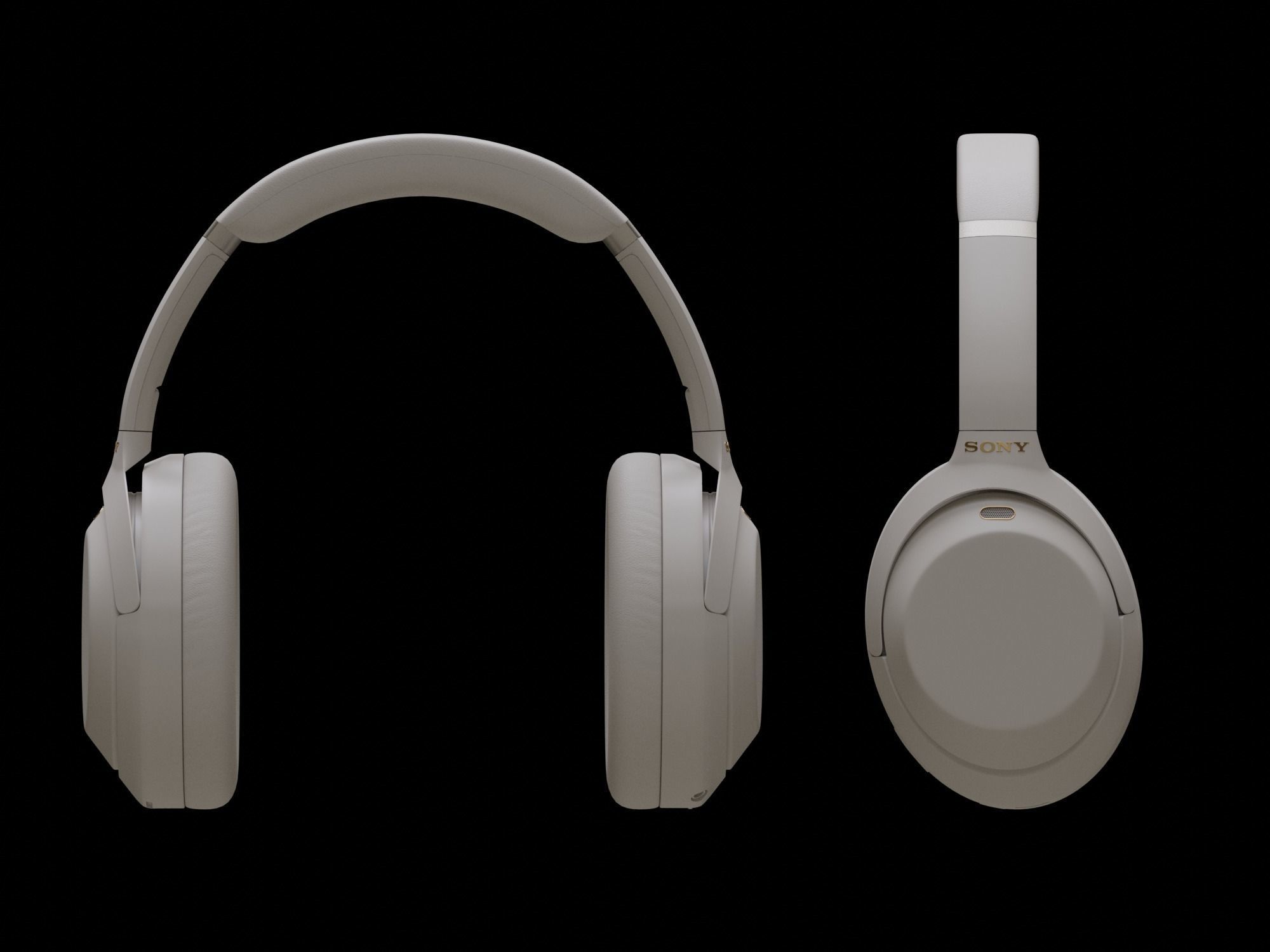 Wireless Headphones Sony PBR ready 3D model_6