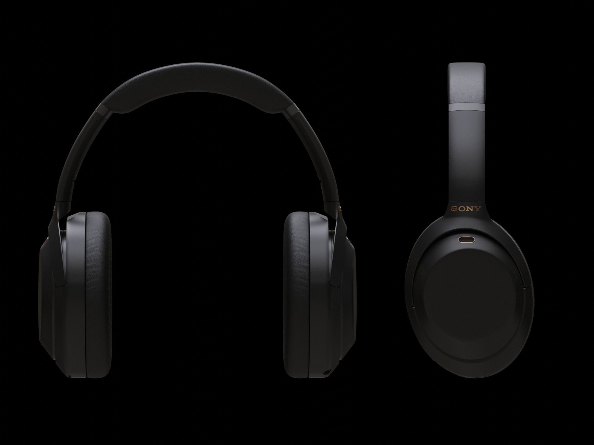 Wireless Headphones Sony PBR ready 3D model_5