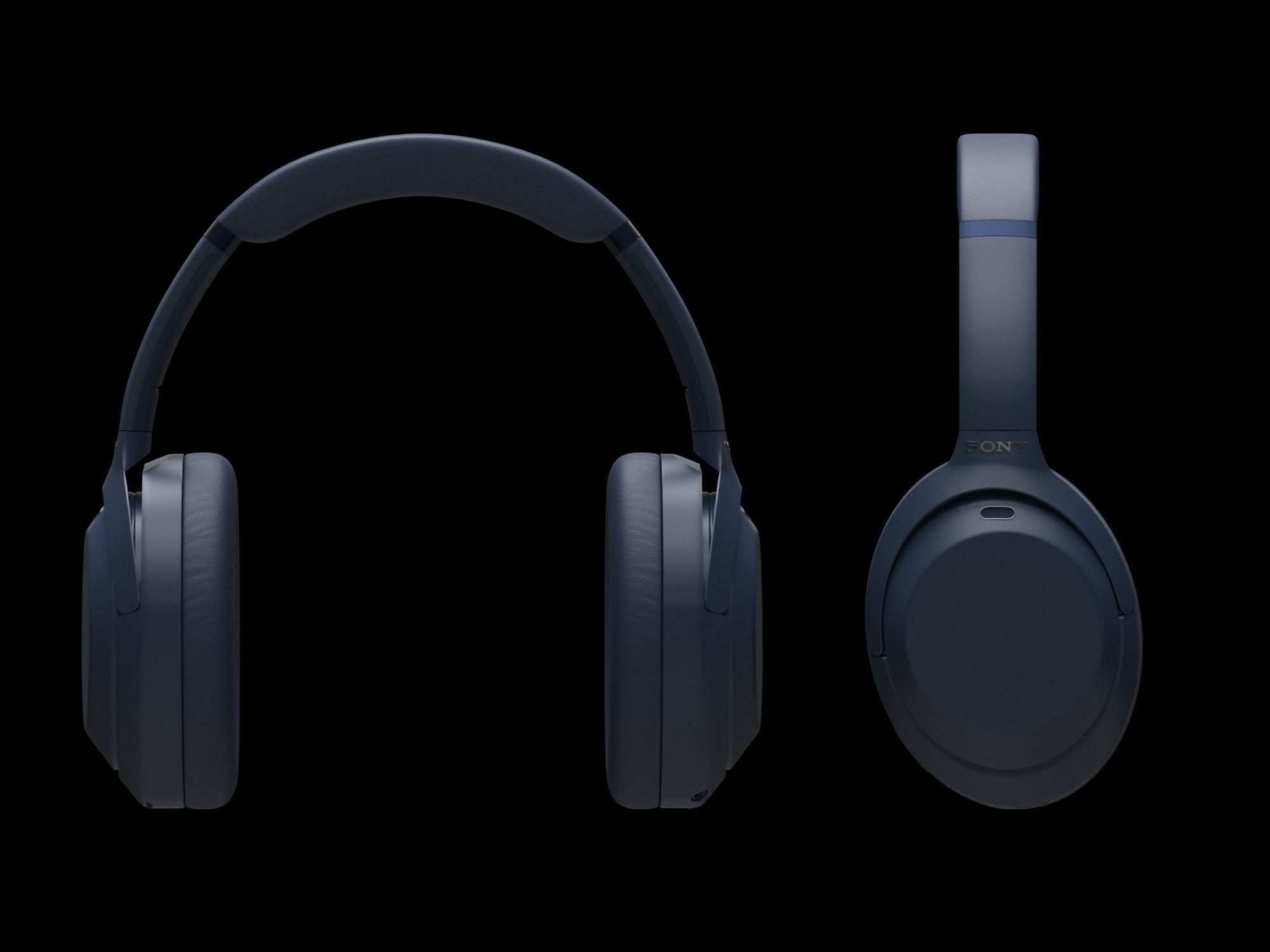 Wireless Headphones Sony PBR ready 3D model_7