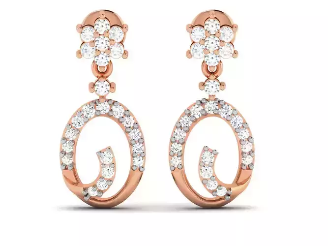 Women earrings 3dm render detail 3D print model
