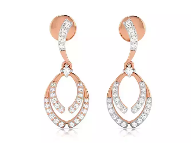 Women earrings 3dm render detail 3D print model