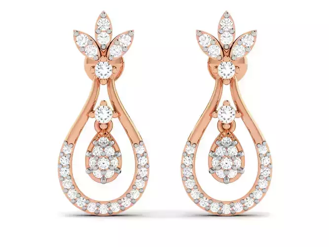 Women earrings 3dm render detail 3D print model
