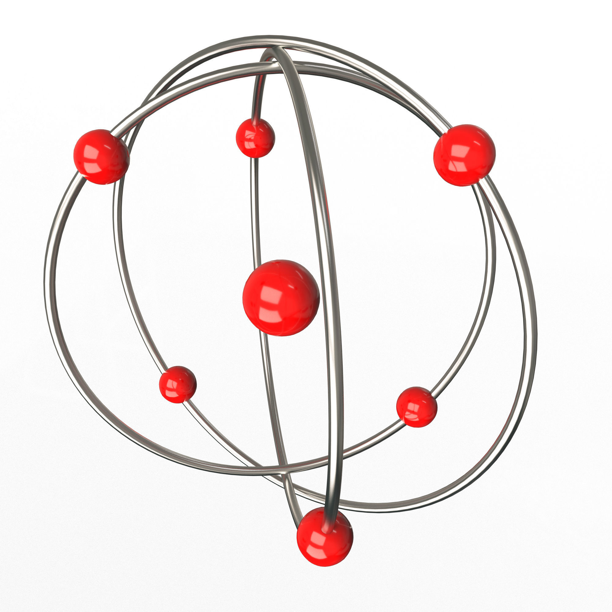 Planetary Atom 02 Low-poly 3D model_1