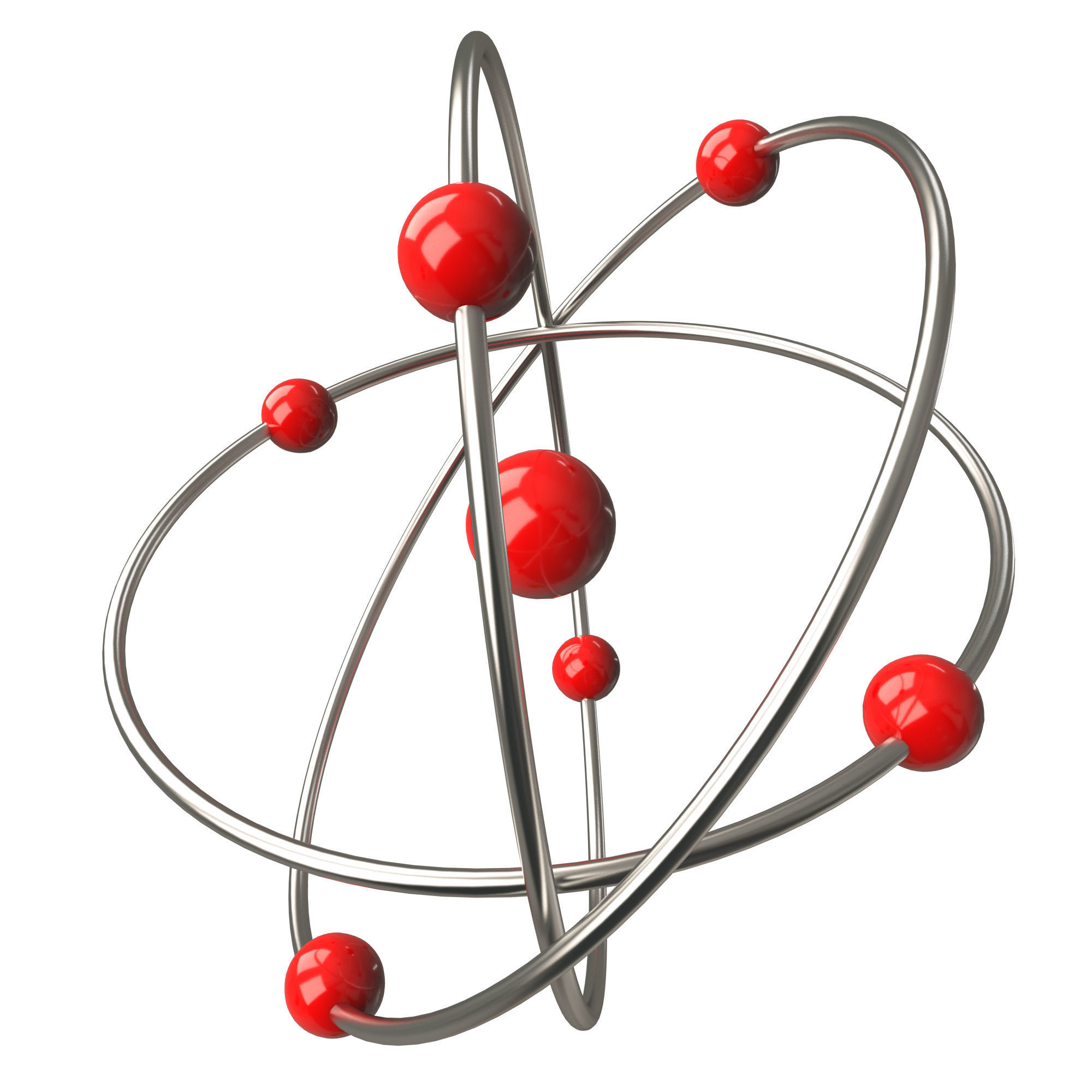 Planetary Atom 02 Low-poly 3D model_3