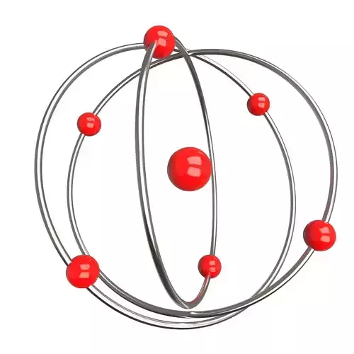 Planetary Atom 02 Low-poly 3D model
