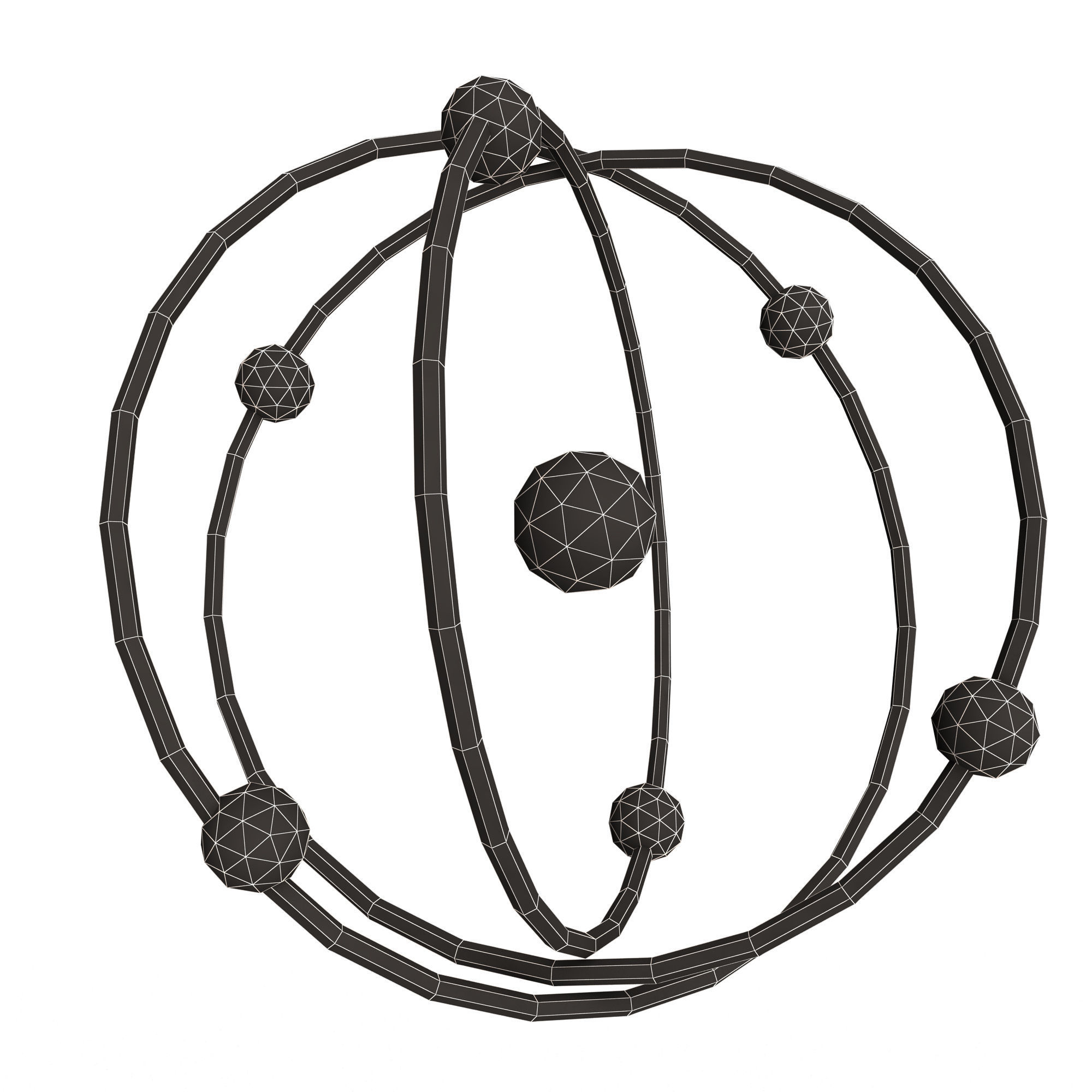 Planetary Atom 02 Low-poly 3D model_13