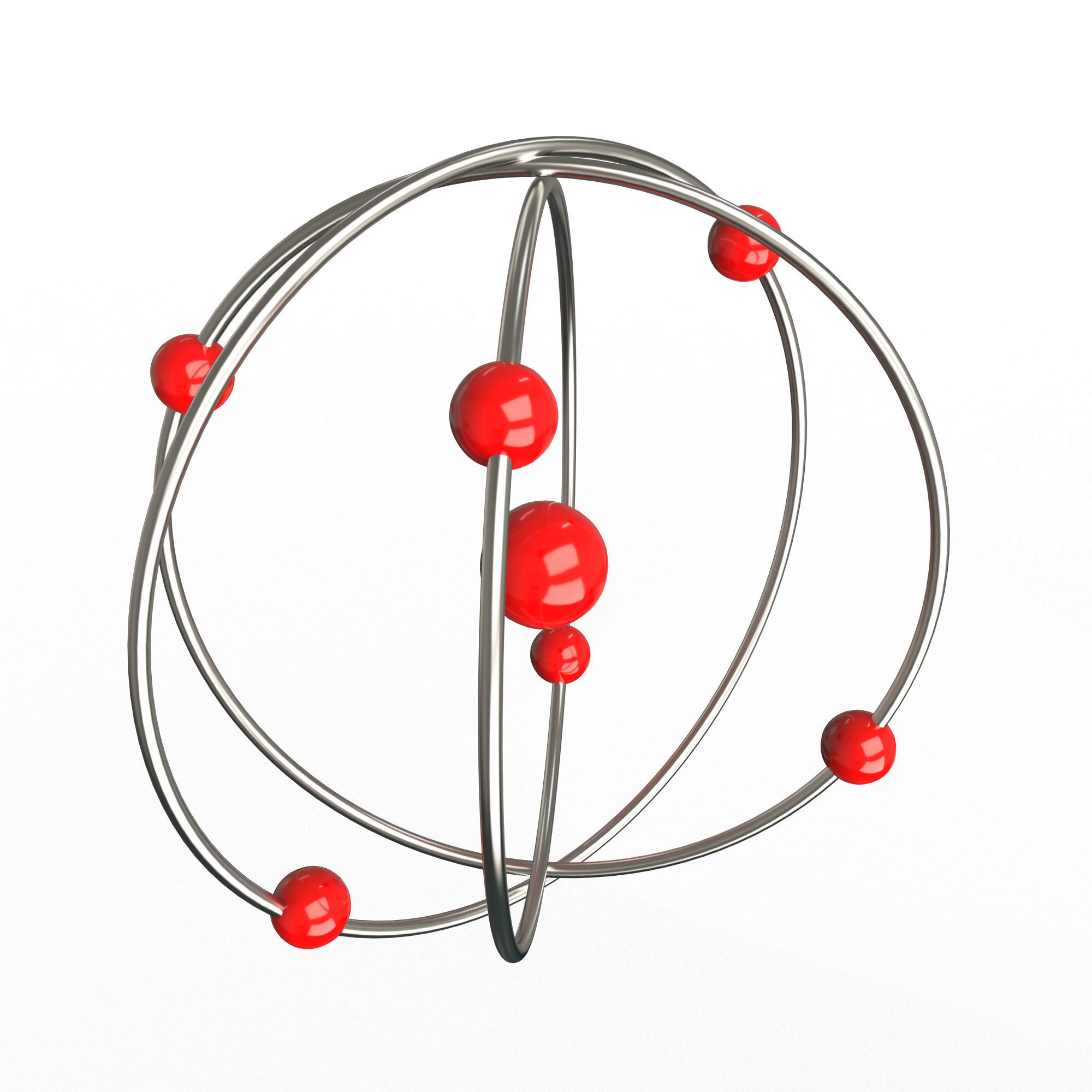 Planetary Atom 02 Low-poly 3D model_2