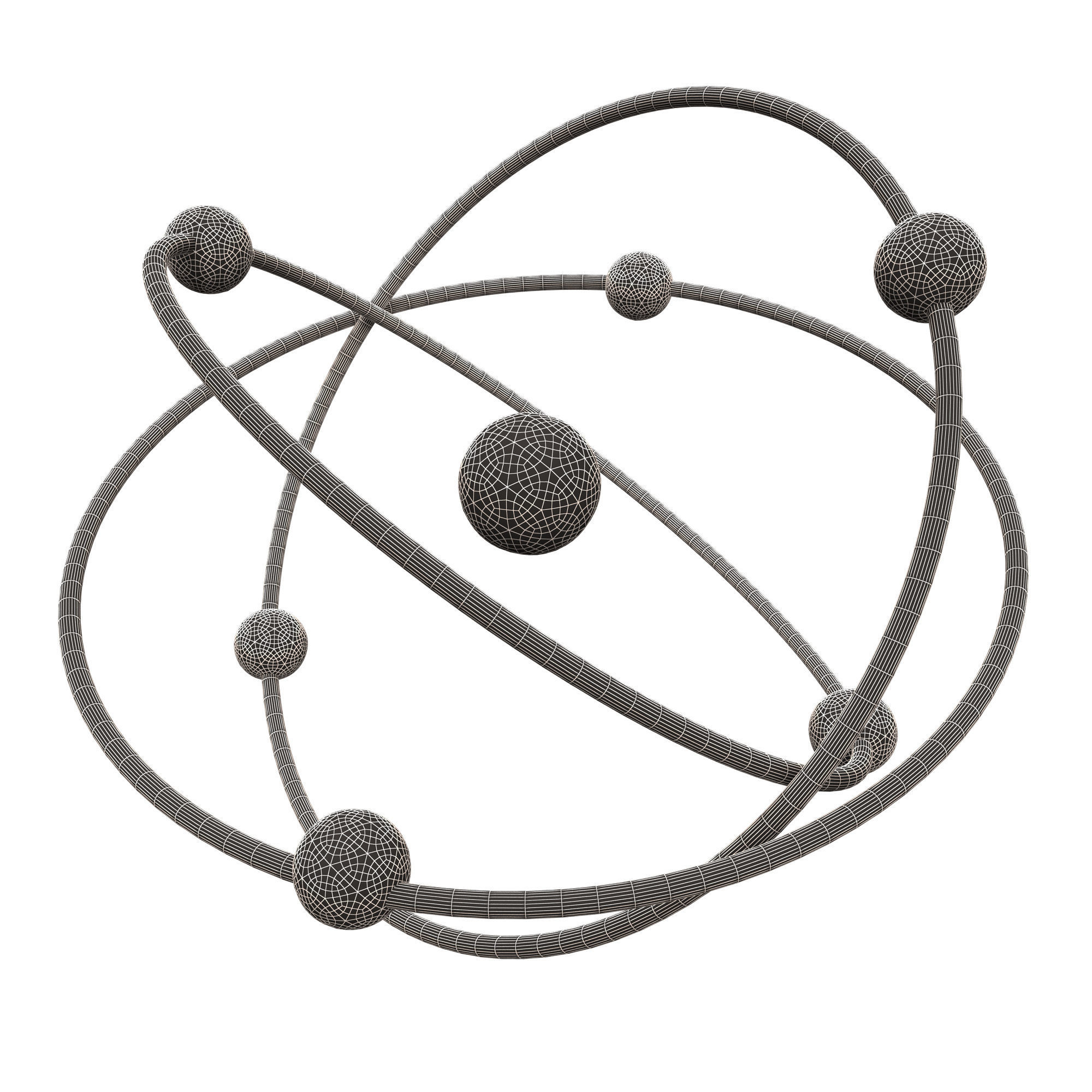 Planetary Atom 02 Low-poly 3D model_11